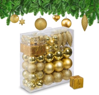 Set van 110 stuks Relaxdays kerstballen voor €11,59 bij Amazon