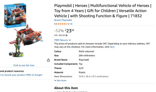 PLAYMOBIL Heroes 71832 voor €23,99 bijAmazon
