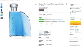 Nautica Blue Eau de Toilette 100ml por $189 | Ahorro Amazon