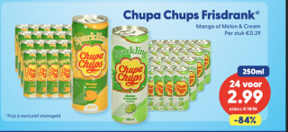 Tray Chupa Chups Frisdrank voor €2,99 bij Die Grenze