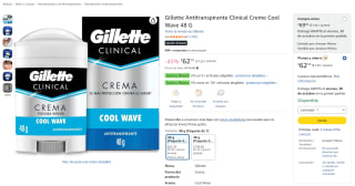 Gillette Antitranspirante Clinical Creme Cool Wave 48g por $62 en Amazon