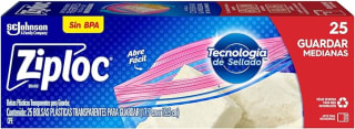Ziploc 25 Bolsas Reutilizables para Guardar Alimentos por $42 | Descuento Amazon