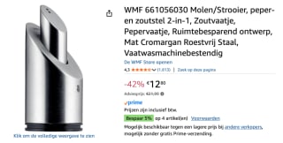 WMF 2-in-1 Zout-/Peperstrooier Set 2-delig voor €12,80 bij Amazon