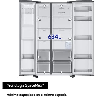 Frigorífico americano Samsung SMART AI RS68CG852DS9EF, No Frost, 178 cm por 917€