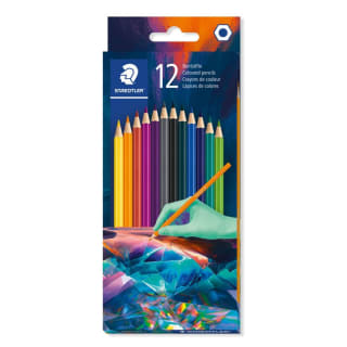 Pack 12 crayons de couleur Staedtler hexagonaux assortis à 0,89€