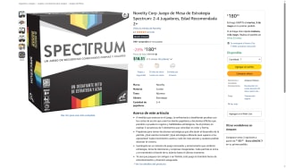 Juego de Mesa Spectrum por $180 | Descuento Amazon