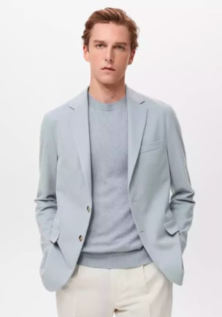 Mango Outlet Americana Verner Slim Fit Algodón Azul por 29,99€