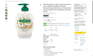 Jabón Líquido Palmolive por $19 | Descuento Amazon
