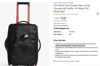 The North Face Base Camp Rolling Thunder voor €153 bij Amazon
