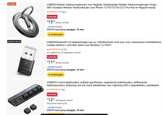 Tot 20% korting op Ugreen artikelen bij Amazon