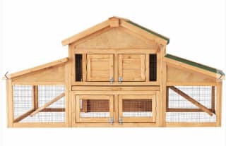 Gallinero para exterior 5-6 Gallinas 180x65x75cm Techo alto por 128€