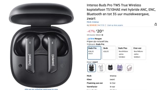 Intenso BUDS PRO - TWS draadloze hoofdtelefoon voor €20,33 bij Amazon