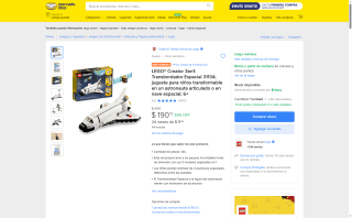 LEGO Creator 3en1 Espacial por $190 | Oferta Mercado Libre