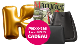 51% korting op Margriet én een gloednieuwe Mexx-tas t.w.v. € 69,95 cadeau.