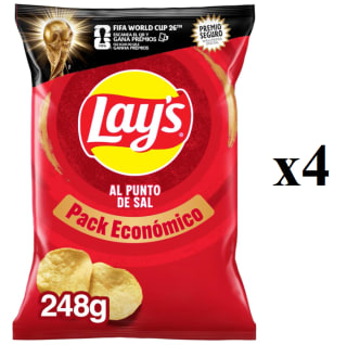 4 Bolsas de Lay's al punto de sal 248 g por 5.22€