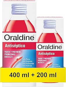 Oraldine Colutorio Antiséptico Pack 400ml+200ml por 4,86€