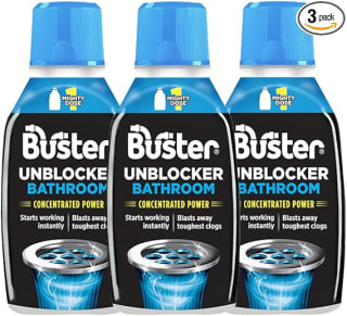 Buster Bathroom Drain Unblocker (Pack of 3 x 300ml) | Fast-Acting, Dissolves Hair,