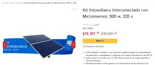 Kit Fotovoltaico Interconectado con Microinversor $15,167 | TiendaIUSA