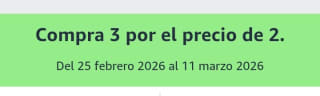 3×2 en selección variada en Amazon.