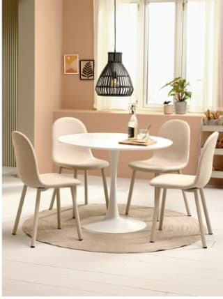 Eettafel RINGSTED Ø100 wit voor €85 bij Jysk