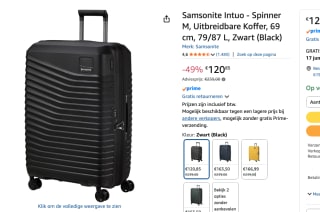 Samsonite Intuo 4 wielen Trolley M 69 cm voor €120,85 bij Amazon