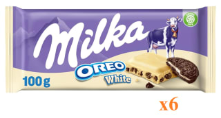6 Tabletas de Milka Oreo de Chocolate Blanco con Trozos de Galleta Oreo 6.42€