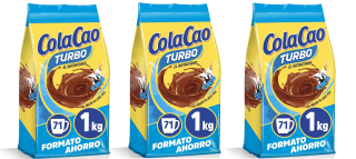 3 Bolsas de 1kg de ColaCao, Turbo Cacao Instantáneo y sin Grumitos por 14.04€