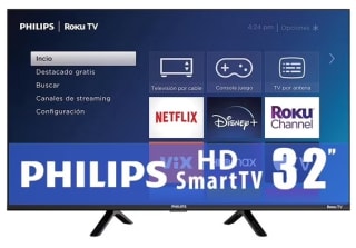 Televisor Philips 32PFL6654/F8C 32" HD Roku por $1,990 en Walmart