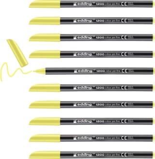 10 rotuladores Edding 1200-009 con Punta de Fibra 1mm en rosa y amarillo por 4.90€