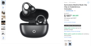 Auriculares Realme Buds Clip-on por $981 | Mercado Libre