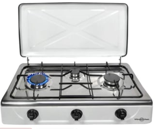 Hornillo Vitrokitchen 302BB - 3 zonas, gas butano, blanco por 44.40€