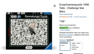 Ravensburger puzzel Star Wars Challenge - 1000 stukjes legpuzzel. voor €14,01