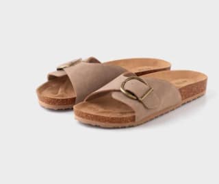 Zuecos con hebilla de mujer TEX color beige medio por 7.99€