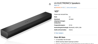 LG S20A Soundbar voor €49,82 bij Amazon