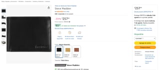 Cartera Steve Madden en piel con RFID por $257 en Amazon