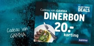 Krijg bij elke aankoop bij Gamma een dinerbon t.w.v. €20