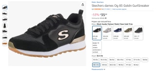 Skechers dames Og 85 Goldn Gurl sneaker voor €35 bij Amazon