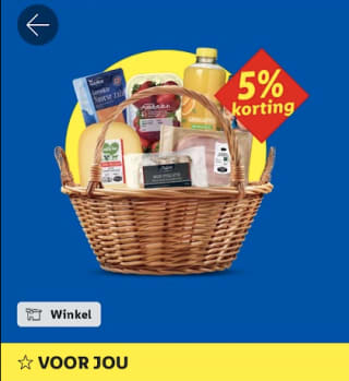 5% korting op je boodschappen bij de Lidl