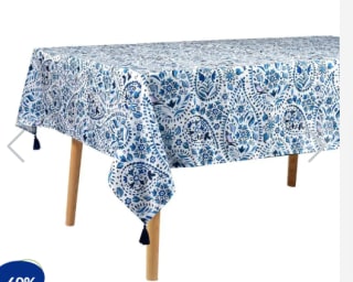 Mantel Rectangular 180 x 240 Cm Matiz Boho Azul por $7.990 en Dimarsa.Cl