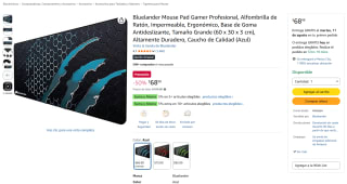 Bluelander Mouse Pad Gamer Profesional (60x30x3cm) por $69 en Amazon
