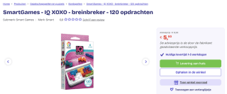 SmartGames - IQ XOXO - breinbreker voor €5 bij Dreamland