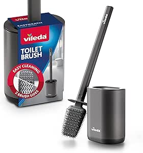 Vileda Cepillo WC Silicona con Cabezal Flexible y Mango Acero Inoxidable por 18.04€