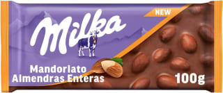 2 Tabletas Milka Chocolate con Leche de los Alpes con Almendras Enteras, 100gr por 3€