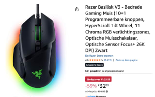 Razer Basilisk V3 voor €32,99 bij Amazon