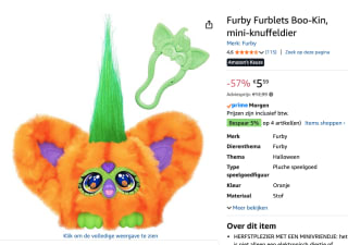 Furby Furblets Boo-Kin, mini-knuffeldier voor €5,59 bij Amazon