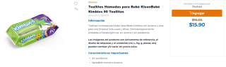 Toallitas para Bebé KleenBebé Kimbies 90pzas por $16 | Chedraui
