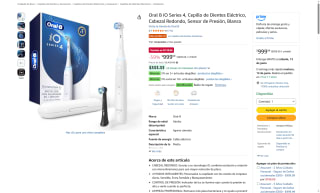 Cepillo Oral-B iO 4 por $1,000 | Oferta Amazon