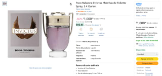 Paco Rabanne Invictus Men 100ml por $1,000 | Oferta Amazon