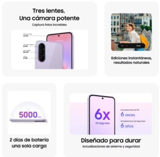 Smartphone Samsung Galaxy A37 128 GB 5G Awesome lavender $399.990 en Mundo Lider, Cl