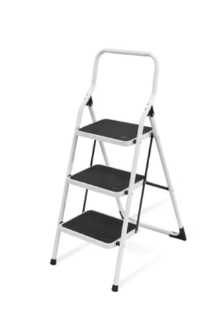 Escabeau 3 marches Marche-pied Alumnium Charge 150 kg VITO à 89,90€